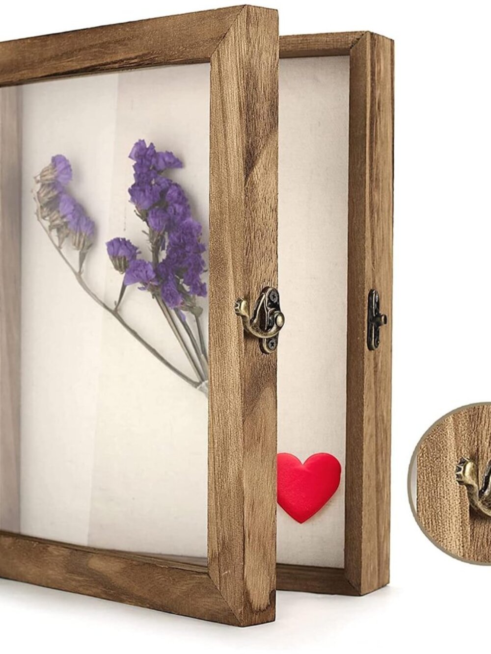 Shadow Box 8x10 Memory Display Case Wood Picture Frame Carbonized